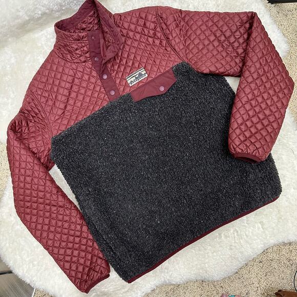 Patagonia RARE Mixed Media Snap-T Pullover Quilted Drumfire Red Ltd Edition - Picture 2 of 16